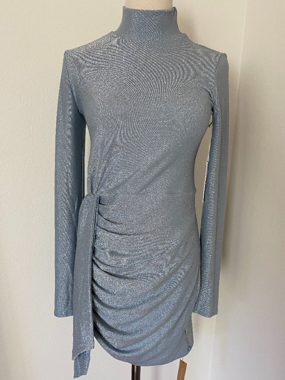 NWT Reformation Paprika Dress in Sky Blue Sparkle - L